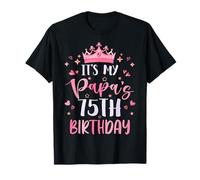 It's My Papa's 75th Birthday Pink Happy 75 Years Old T-Shirt