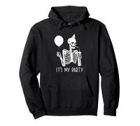 Its My Party Lazy Halloween Costume Skeleton Skull Birthday Pullover Hoodie