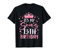 It's My Son's 13th Birthday Pink Happy 13 Years Old T-Shirt
