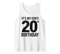 Its My Sons 20th Birthday Parent Celebration Distressed Tank Top