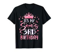 It's My Son's 3rd Birthday Pink Happy 3 Years Old T-Shirt