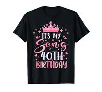 It's My Son's 40th Birthday Pink Happy 40 Years Old T-Shirt