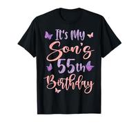 It's My Son's 55th Birthday Butterfly Happy 55 Years Old T-Shirt