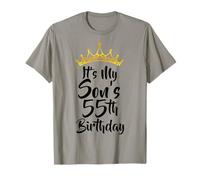 It's My Son's 55th Birthday Crown Happy 55 Years Old T-Shirt