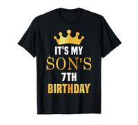 Its My Son's 7th Birthday Funny 7 Years Old Golden Bday T-Shirt