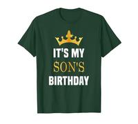 Its My Son's Birthday Fun Sibling Bday Celebration Party T-Shirt, Men, Dark Green, X-Large