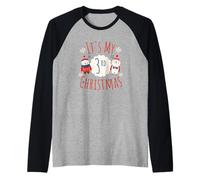 It's My Third 3rd Christmas Xmas Birthday Costume Raglan Baseball Tee