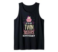 It's My Twin Sister's Birthday Twins Celebrate Cute Tank Top