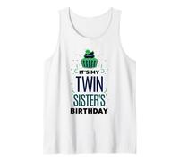 It's My Twin Sister's Birthday Twins Celebrate Cute Tank Top
