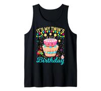 It's My Twin's Birthday Cake Party Twins Matching Siblings Tank Top