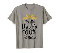 It's My Uncle's 100th Birthday Crown Happy 100 Years Old T-Shirt