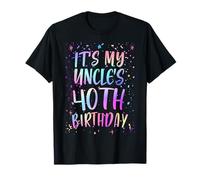 It's My Uncle's 40th Birthday Colorful Happy 40 Years Old T-Shirt