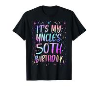 It's My Uncle's 50th Birthday Colorful Happy 50 Years Old T-Shirt