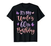 It's My Uncle's 60th Birthday Butterfly Happy 60 Years Old T-Shirt