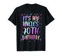 It's My Uncle's 70th Birthday Colorful Happy 70 Years Old T-Shirt
