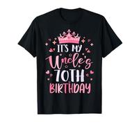 It's My Uncle's 70th Birthday Pink Happy 70 Years Old T-Shirt