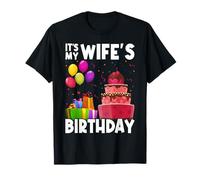 It's My Wife's Birthday Family Matching Confetti Cake T-Shirt