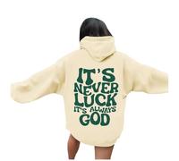 It's Never Luck It's Always God Shirt, Its Never Luck Its Always God Shirt, Women Oversized Hoodies Sweatshirts 2024 New