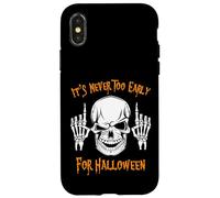 It's Never Too Early For Halloween Scary Skull Shirt Case for iPhone X/XS