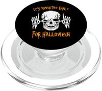 It's Never Too Early For Halloween Scary Skull Shirt PopSockets PopGrip for MagSafe
