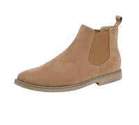 ITS NICE Mens Desert Boots Faux Sue Slip On Gusset Smart Office Date Work Fashion Semi Formal Fashion Sand Size UK 11