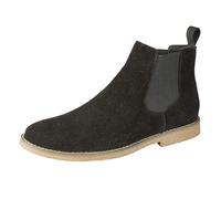 ITS NICE Mens Desert Boots Faux Sue Slip On Gusset Smart Office Date Work Fashion Semi Formal Fashion Black Size UK 9