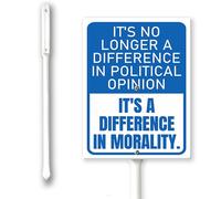 It's No Longer A Difference In Political Opinion Yard Sign with Stake 7 x 8.8 inch Aluminum Sign,Easy to Install,Warning Signs Outdoor Use