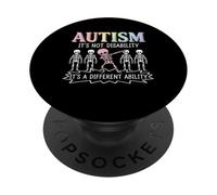 It's Not A Disability It's A Different Ability Skull Autism PopSockets Adhesive PopGrip