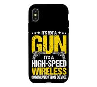IT'S NOT A Gun IT'S A HIGH-SPEED WIRELESS Funny Gun Meme Case for iPhone X/XS