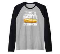 It's Not a Party Until the Baguette is Broken Funny French Raglan Baseball Tee