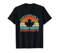 It's Not A Party Until The Canadian Shows Up Value Graphic T-Shirt, Men, Black, S