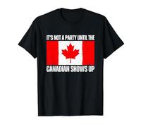 It's Not A Party Until The Canadian Shows Up Value Graphic T-Shirt, Men, Black, S