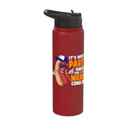 It's Not A Party Until The Weiner Comes Out Hotdog BBQ Stainless Steel Insulated Water Bottle