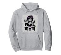 Its Not A Phase Mom Elder Emo Gothic Rebel Nostalgia Pullover Hoodie, Adult Unisex, Heather Grey, M