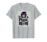 Its Not A Phase Mom Elder Emo Gothic Rebel Nostalgia T-Shirt, Men, Heather Grey, 6XL