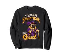 It's Not A Pimp Walk It's Gout Funny Hip Hop Pug Rap Dog Men Sweatshirt