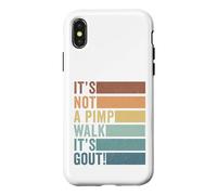 It's Not A Pimp Walk It's Gout Vintage Old Man Medical Humor Case for iPhone X/XS