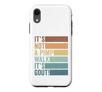 It's Not A Pimp Walk It's Gout Vintage Old Man Medical Humor Case for iPhone XR