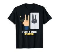 It's Not A Rabbit It's Metal Shadow Puppet Rock Hand Funny T-Shirt