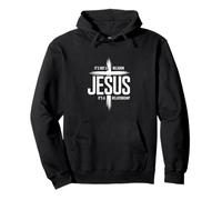 It's Not a Religion | Christian Faith Relationship Design Pullover Hoodie