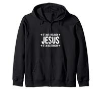 It's Not a Religion | Christian Faith Relationship Design Zip Hoodie