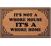 It's Not A Whore House It's A Whore Home Christmas Welcome Mats for Front Door, Personalized Welcome Mat Anti-Slip Spring Front Door Mat_20 x 32 Inches
