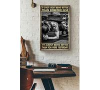 Its Not About Being Better Than Someone Else Its About Being Better Than You Werestyle Sign Funny Vintage Metal Sign Poster 8X12 Inches