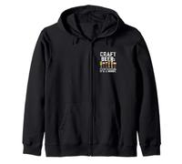 It's Not Alcoholism It's A Hobby Funny Craft Beer Zip Hoodie