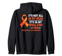 It's Not All In My Head Multiple Sclerosis Awareness Month Zip Hoodie