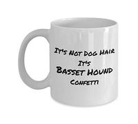 It's Not Dog Hair It's Basset Hound Confetti Funny Coffee Cups & Mugs