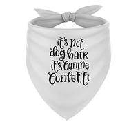 It's not dog hair it's canine confetti statement [DBS1] printed dog bandana adjustable triangle scarf - Extra Small