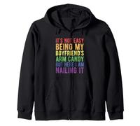 It's Not Easy Being My Boyfriend's Arm Candy - Gay Couple Zip Hoodie