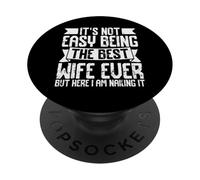 It's Not Easy Being The Best Wife Ever But Here I Am Funny PopSockets Adhesive PopGrip