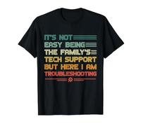 It's Not Easy Being the Family's Tech Support Value Graphic T-Shirt, Men, Black, L